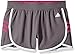 adidas Big Girls' Ultimate 3 Stripe Knit Short, Granite/Shock Pink, Large/14