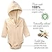 DorDor & GorGor ORGANIC Long Sleeve Onesies, Cotton, Unisex Baby Hoodie