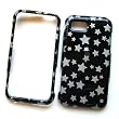 Samsung Eternity A867 AT&T Snap On Protector Hard Case Image Cover Glitter Stars Black