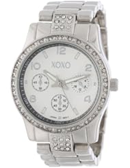 XOXO Womens XO5203 Rhinestone Accent Silver-tone Bracelet Watch