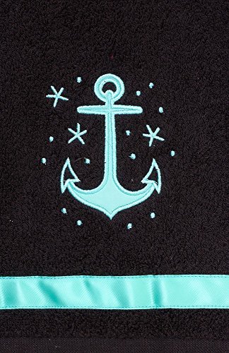 Sourpuss Clothing Anchor Bathroom Hand Towel Set Beachfront Decor