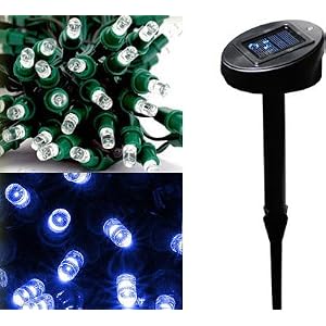 Buy Solar Powered Christmas Lights String Light 100 LED White by Gudcraft