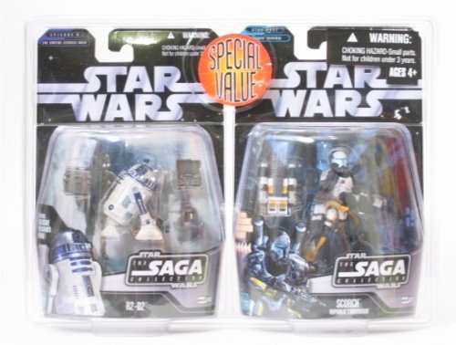 R2-D2 and Scorch Republic Commander - Star Wars Saga Collection Special Value Pack