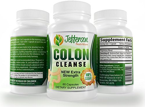 Best Colon Cleanse Detox - Aids Detox and Weight Loss - 60 Pills - Best Pure Natural and Herbal Products - ★ Money Back Guarantee ★ - Mild Laxative Effect - Removes Intestinal Plaque And Harmful Toxins From Your Body