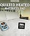 Biddeford Blankets Sherpa Electric Heated Mattress Pad with Digital Controller, Full, White