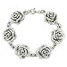 Sterling Silver Blooming Rose Bracelet Sterling Silver Blooming Rose Bracelet