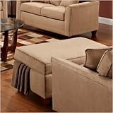 IMAGE OF Grayson Storage Ottoman Fabric: Telluride Mist