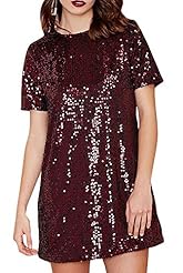 Girls A-line Polyester Elbow Length Sleeves Above the Knee Short Sequined Round Neck Plaid Print  Dress