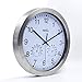Hippih 12 Inch Silent Non-ticking Wall Clock- Metal Frame Glass Cover