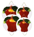 APPLE 3-D Stove / Burner Covers Set of 4 *NEW*