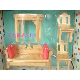 Lundby Mini Wooden Carved Dollhouse Furniture Toys for Children-wooden Furniture Model Toys