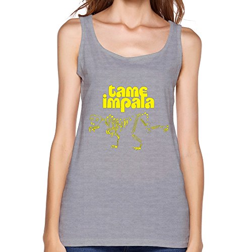 HAISHEN Women's Tame Impala Logo Tops Size XXL Gray