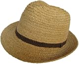 Fedora Summer Woven Straw with Braided Leather Hat Band Shapeable Beach Trilby Toyo Golf Hat