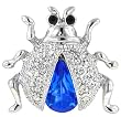 Silver Tone Beetle Animal Pin Brooches