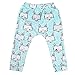 CANIS Baby Boys Girls Cartoon Print Harem PP Leggings Pants (90(1-2T), Blue fox)