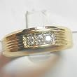 14K Yellow Gold Diamond Man's Ring