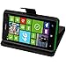 kwmobile Case Compatible with Nokia Lumia 625 - Wallet Case PU Leather Phone Cover with Card Holder Slots - Black