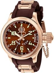 Rose Gold Tone Stainless Steel Russian DIver Quinotaur Brown Dial