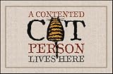 Humorous Doormat - A Devoted Cat Person Lives Here