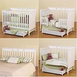 Kingston 4-in-1 Convertible Crib with Trundle Drawer in White Finish By Simplicity For Children