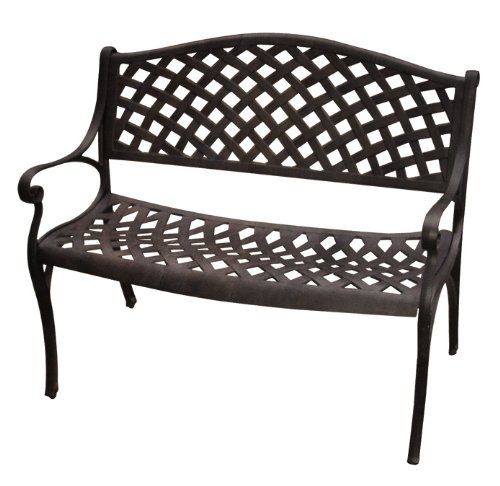 Gartenbank Venezia aus Aluguss, bronze-antik Gartenbank Venezia aus Aluguss, bronze-antik