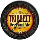 TRIBBETT 'S Beer and Ale Cascading Pub Wall Clock