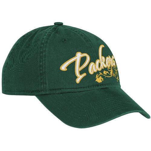 NFL Women's Fan Gear Team Color Slouch Adjustable Hat - EQ58W (Green Bay Packers, One Size Fits All)