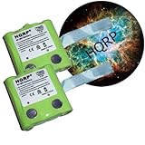 HQRP Two-Way Radio Rechargeable Battery 2 Pack for UNIDEN BP-38 / BP38 Replacement plus Coaster
