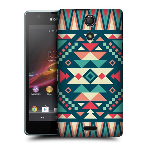 Head Case Designs Ice and Fire Geometric Tribal Patterns Protective Snap-on Hard Back Case Cover for Sony Xperia ZR