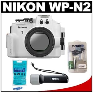 Nikon WP-N2 Waterproof Underwater Case Housing for 1 J3 & S1 Digital Camera & 10-30mm Lens with LED Torch + Accessory Kit