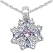 1.50 Carat Genuine Amethyst & Tanzanite Silver Pendant