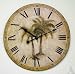 Palm Tree Tropical Wall Clock Roman Numeral