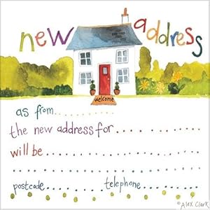 New Address Card Pack by Alex Clark - 8 Quality Cards: Amazon.co.uk: Kitchen &amp; Home