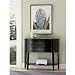 Powell Antique Black with Sand Through Terra Cotta Demilune Console Table