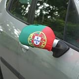 Zoom Produkt-Bild: BRUBAKER Aussenspiegelflagge Portugal Spiegelflagge im 2er Set(rechts/links) Au&szlig;enspiegelflagge