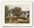 American Homestead Autumn by Currier & Ives 8.375"x13.25" Art Print Poster