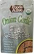 Foods Alive Golden Flax Crackers, Onion Garlic, 4-Ounce Pouches (Pack of 6)