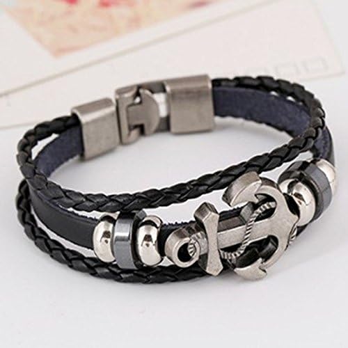 Cool Unisex Women Men Punk Wristband Metal Studded Leather Bracelet Gift