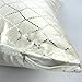 Shining Rhombus Sequins Throw Pillow Case Sham Decor Cushion Covers Square 1818 Inch Off-white Polyester