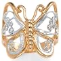 Butterfly 14k Gold-Plated Ring