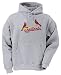 St. Louis Cardinals MLB Grey Embroidered Tackle Twill Hooded Sweatshirt By Nike Team Sports (M=40)