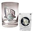 New Jersey Nets Rocks Glass & Square Shot Glass Set - Primary Logo NBA Basketball