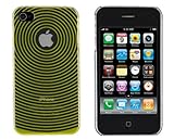 Neon Yellow Bullseye Swirl Case for Apple iPhone 4 (Fits both AT&T & Verizo ....