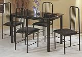 Faux Black Marble Finished Dining Table