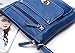 Womens Black Leather Cross body Shoulder Bag Organizer Purse with Turn-lock