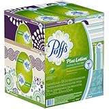Puffs Plus Lotion Facial Tissues; 6 Family Boxes; 124 Tissues per Box