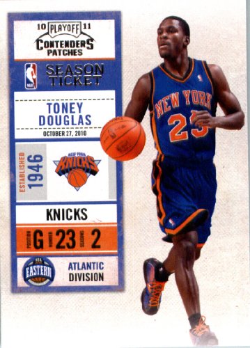 2010 11 Playoff Contenders Plates & Patches Basketball Card # 59 Toney Douglas New York Knicks In a Protective Screwdown Display Case!