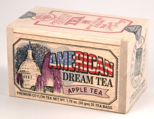 American Dream Apple Tea, 25 Bags in Decorative Wood Crate by Metropolitan Tea