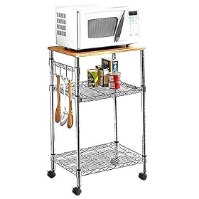 <b>Chrome Microwave Cart</b>