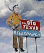Big Texan Steakhouse Sign, Amarillo, Texas - Whimsical 16x20-inch Photographic Print by Carol M. Highsmith